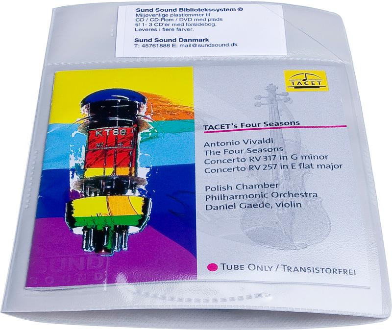 Audio pouch for 3 discs and booklet. Cloth, GRÅ PP