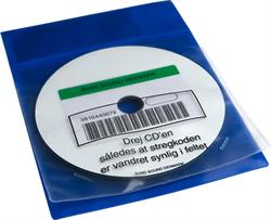 Audio pouch for 1 disc and booklet. TOR, Danish text and window print, BLUE PP