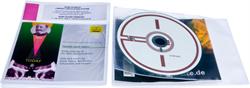 RFID audio pouch for 1 disc, booklet and libretto, TRANSPARENT PP