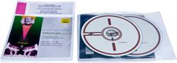RFID audio pouch for 2 discs, booklet and libretto, TRANSPARENT PP
