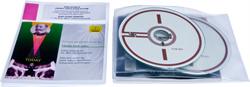 RFID audio pouch for 2 discs and booklet, TRANSPARENT PP