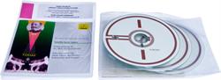 RFID audio pouch for 3 discs and booklet, TRANSPARENT PP
