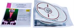 RFID audio pouch for 4 discs, booklet and libretto, TRANSPARENT PP