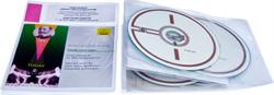 RFID audio pouch for 4 discs and booklet, TRANSPARENT PP
