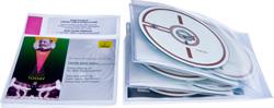 RFID audio pouch for 5 discs, booklet and libretto, TRANSPARENT PP