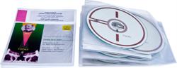 RFID audio pouch for 6 discs and booklet, TRANSPARENT PP