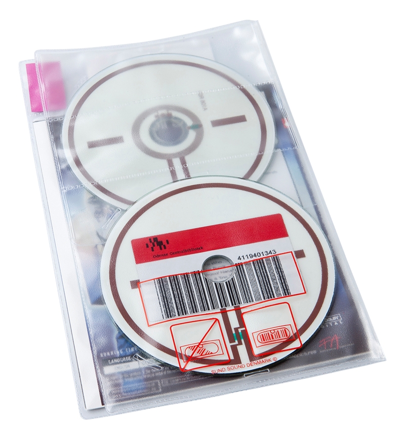 RFID DVD pouch for 1-2 discs. Pictogram, PP