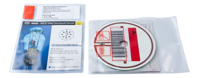 RFID audio pouch for 1 disc and booklet. Pictogram, TRANSPARENT PP
