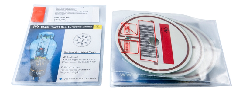 RFID audio pouch for 3 discs, booklet and libretto. Pictogram, TRANSPARENT PP