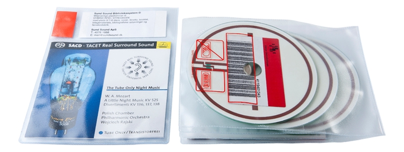 RFID audio pouch for 3 discs and booklet. Pictogram, TRANSPARENT PP