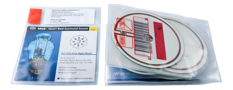 RFID audio pouch for 4 discs, booklet and libretto. Pictogram, TRANSPARENT PP