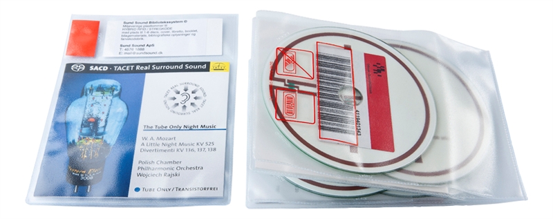 RFID audio pouch for 4 discs and booklet. Pictogram, TRANSPARENT PP