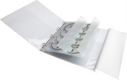 RFID ring binder for 8 discs, complete with pockets for accompanying booklets, information, or other literature